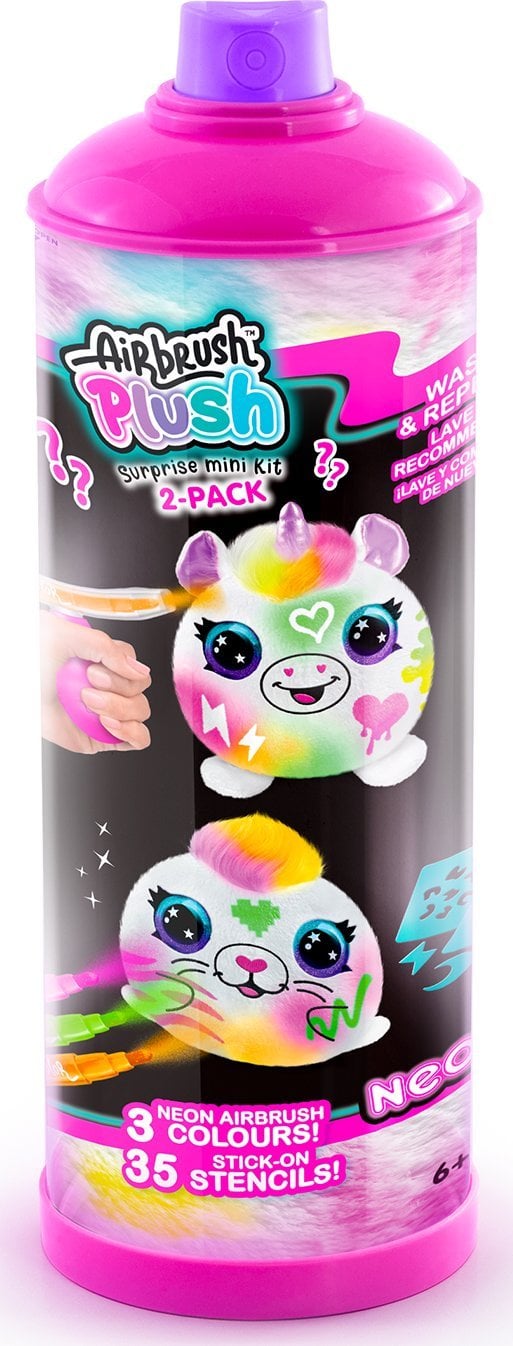 AIRBRUSH PLUSH - Neon mini mistery kit, 2 pcs
