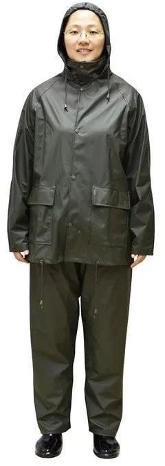 PU RAIN SET WS2U00G SIZE M OLIVE GREEN