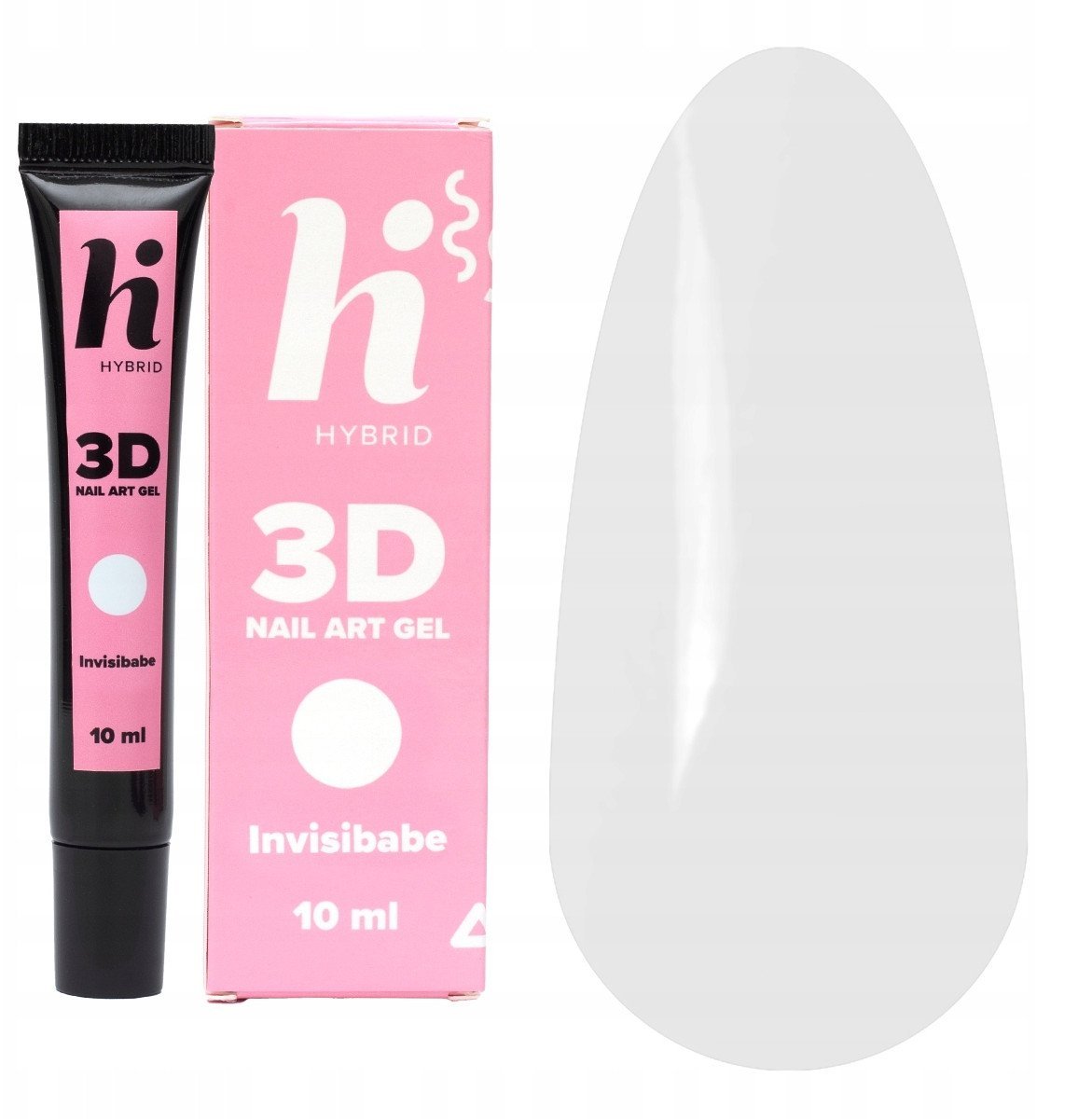 HI HYBRID Nail Art Żel do zdobień 3D Invisibabe 10 ml