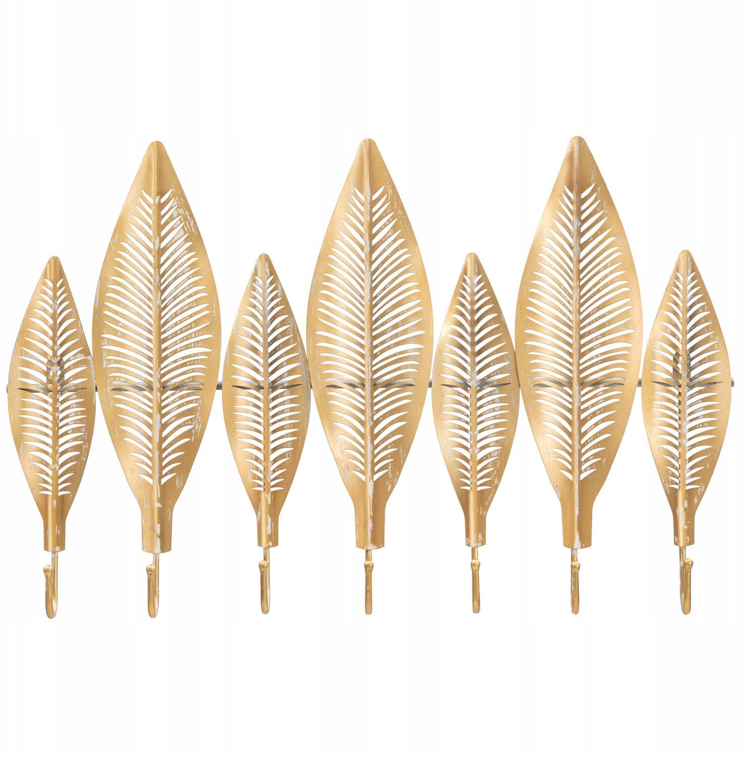 Wieszak do przedpokoju, wzór liści, 7 haczyków