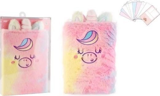 Notes A5/80K futrzany zamykany Jednorożec