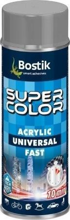 Bostik Lakier w sprayu uniwersalny Super Color Acrylic 400 ml szary