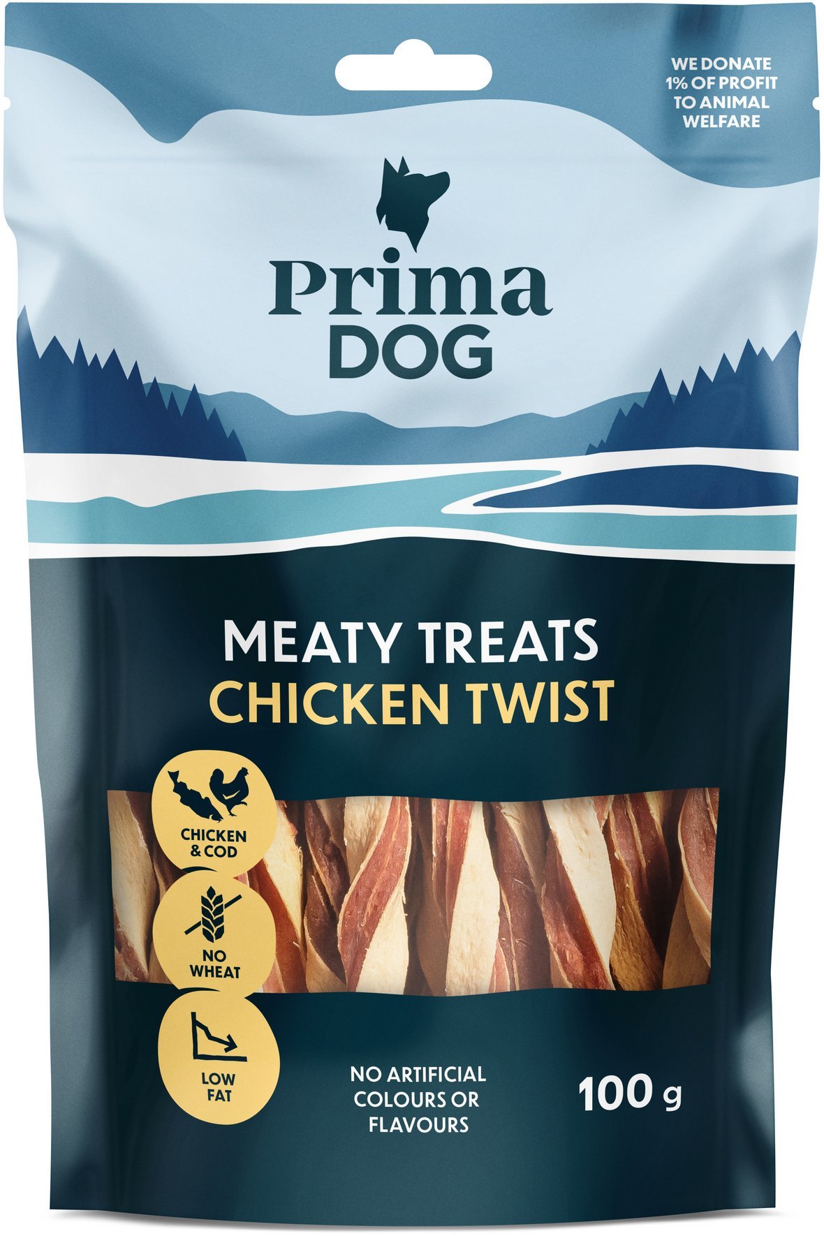 DOG TREAT CHICKEN TWIST 100 G