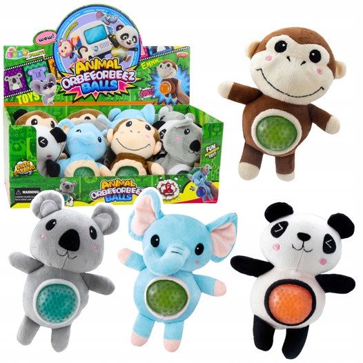 Maskotka do ściskania brzuszek z kulkami MIX