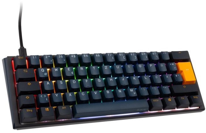 Ducky One 3 Pro Mini Nazca Line Gaming Tastatur, mechanisch, 8.000 Hz, Hot Swap, RGB - Cherry MX2A Red, ISO (DE)
