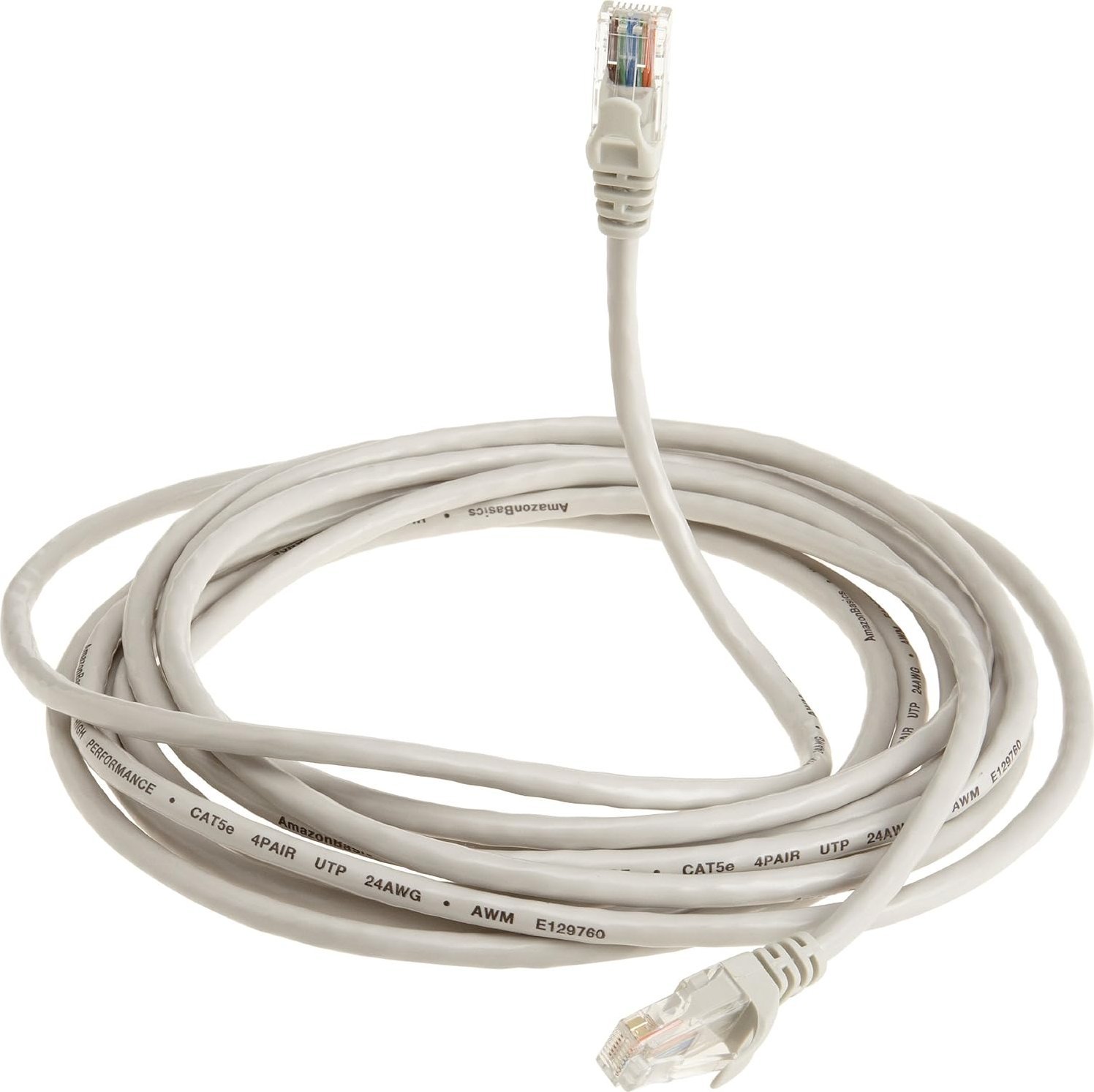 Amazon Basics Kabel Sieciowy RJ45-RJ45 Ethernet LAN Kat.5e 1000Mb/s PCV Pozłacane 4.2m