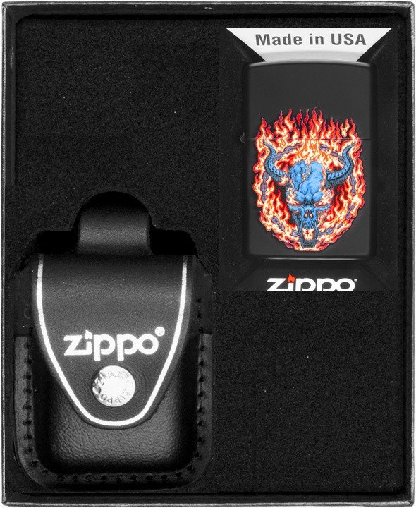 Zestaw ZIPPO Zapalniczka BURNING DEVIL Prezentowy No3