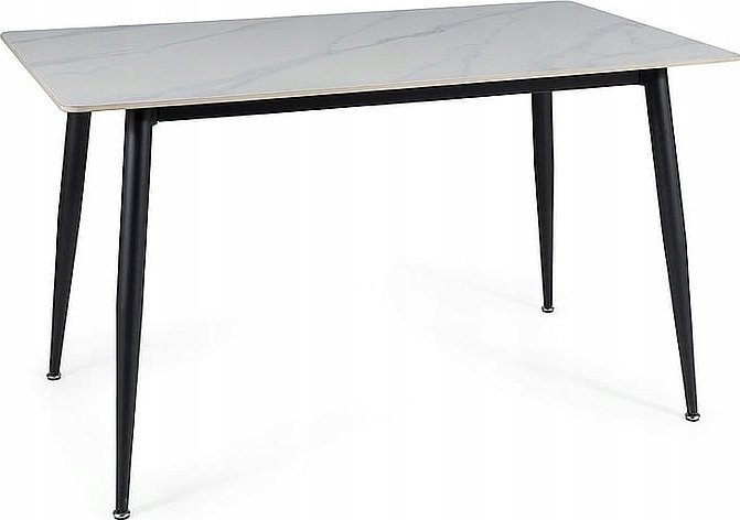 Signal Stół prostokątny RION biały/czarny 160x90