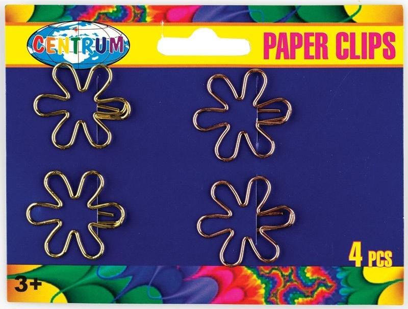 Centrum Spinacze biurowe Flower 25x29mm 4szt (379806)