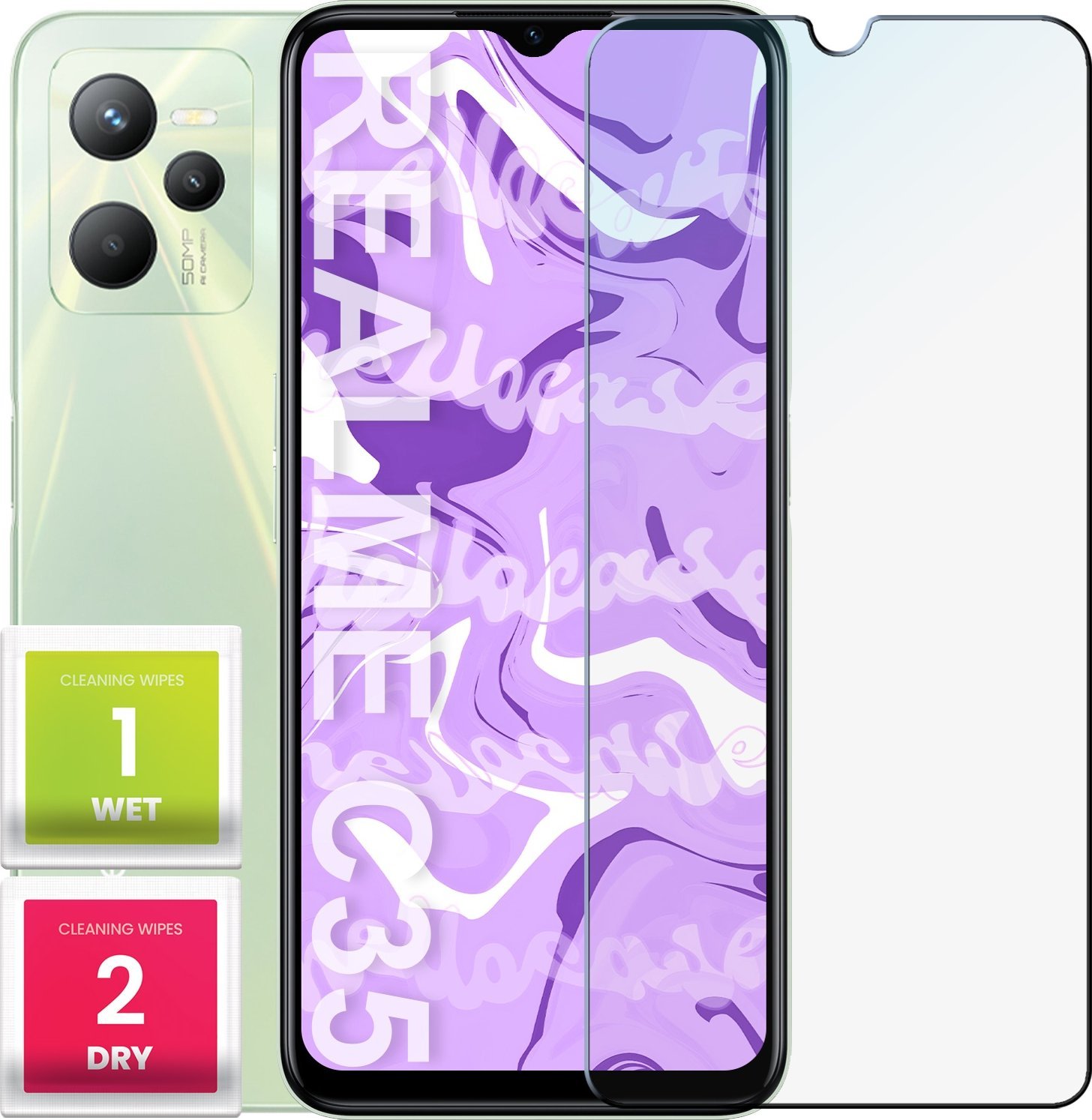 Hello Case Szkło Hartowane do Realme C35 (szybka 9H, płaskie 2.5D, ochronne, szybka)