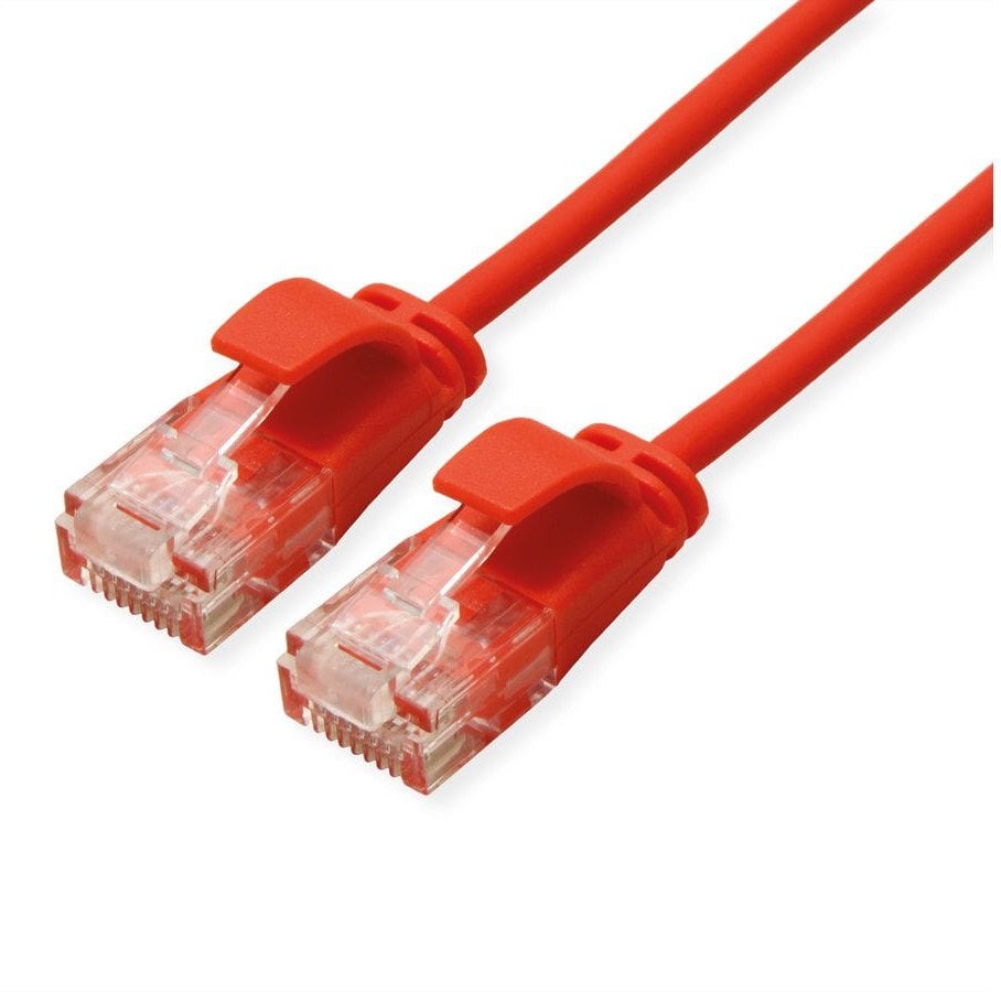 Roline ROLINE GREEN* UTP patchkabel Cat.6A (Class EA), LSOH, extra dun, czerwony, 5 m