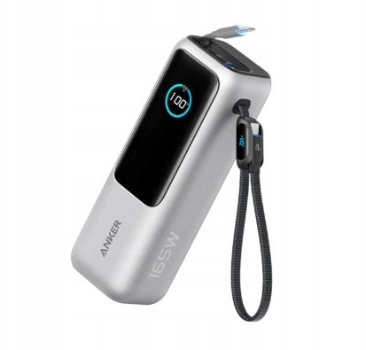 Anker Zolo Powerbank | A1695H11 | 25000 mAh | Built-In USB-C and Retractable Cable) | Pilkas