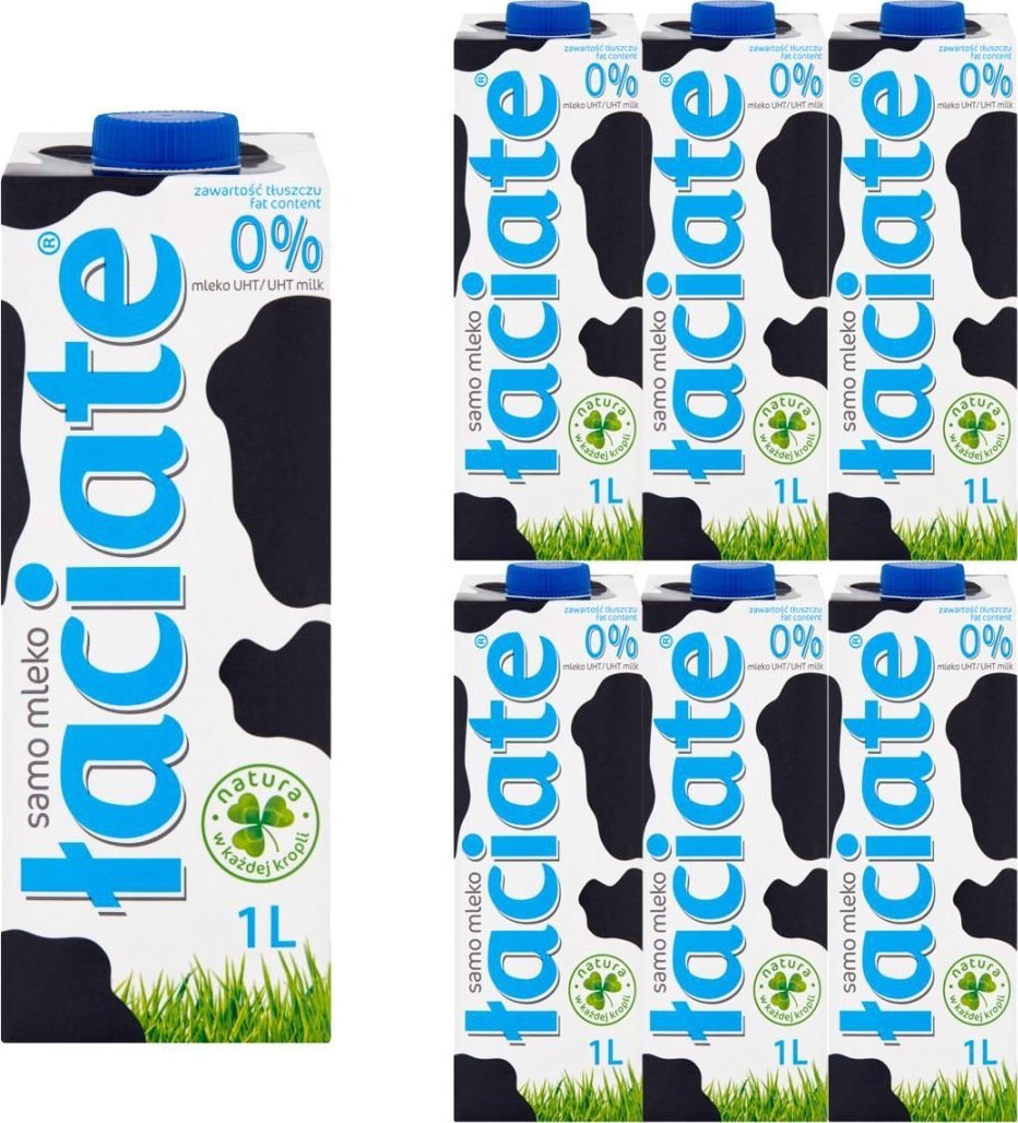 Łaciate Łaciate Mleko o zawartości tłuszczu 0% 1L x 12 sztuk