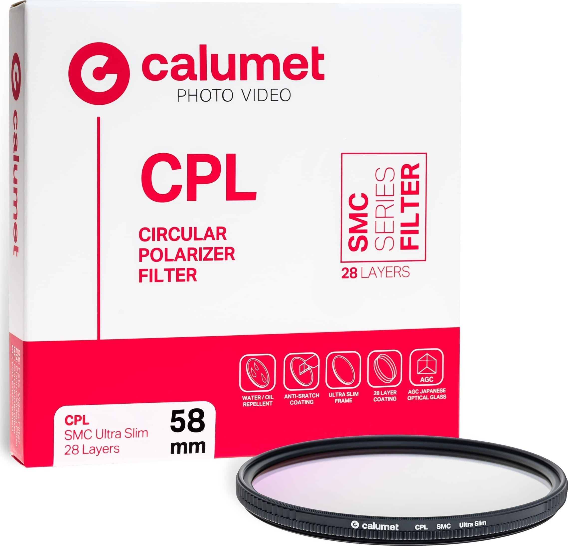 Filtr Calumet Calumet Filtr CPL SMC 58 mm Ultra Slim 28 Layers