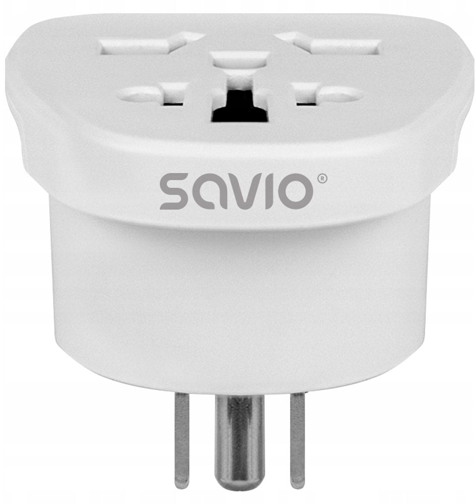 SAVIO AP-07 Adapter podróżny, gniazdo globalne – wtyk US