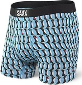 SAXX Bokserki męskie Ultra Boxer Brief Fly Blue Penguins r. S