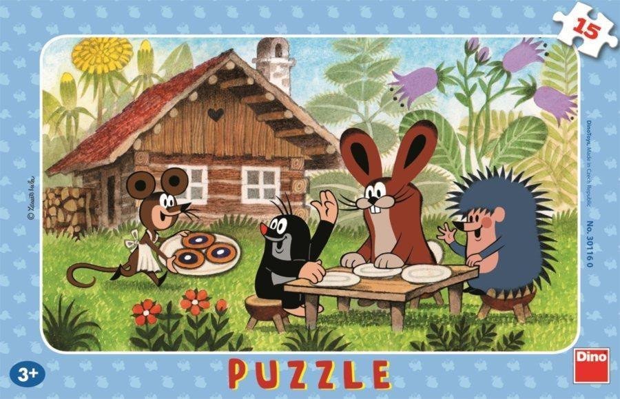 Puzzle 15 Krecik w odwiedzinach u przyjaciół DINO