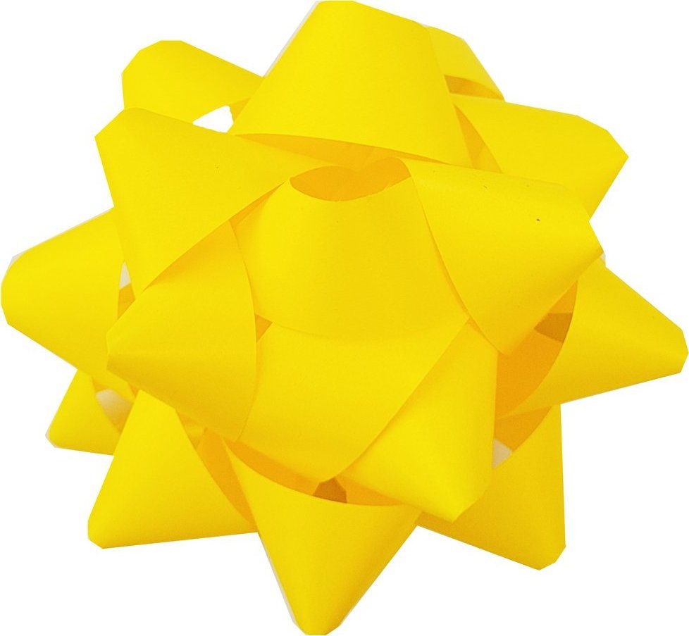 Fastima Rozetka Żółta KOKARDA do prezentów 11cm 9ŚR