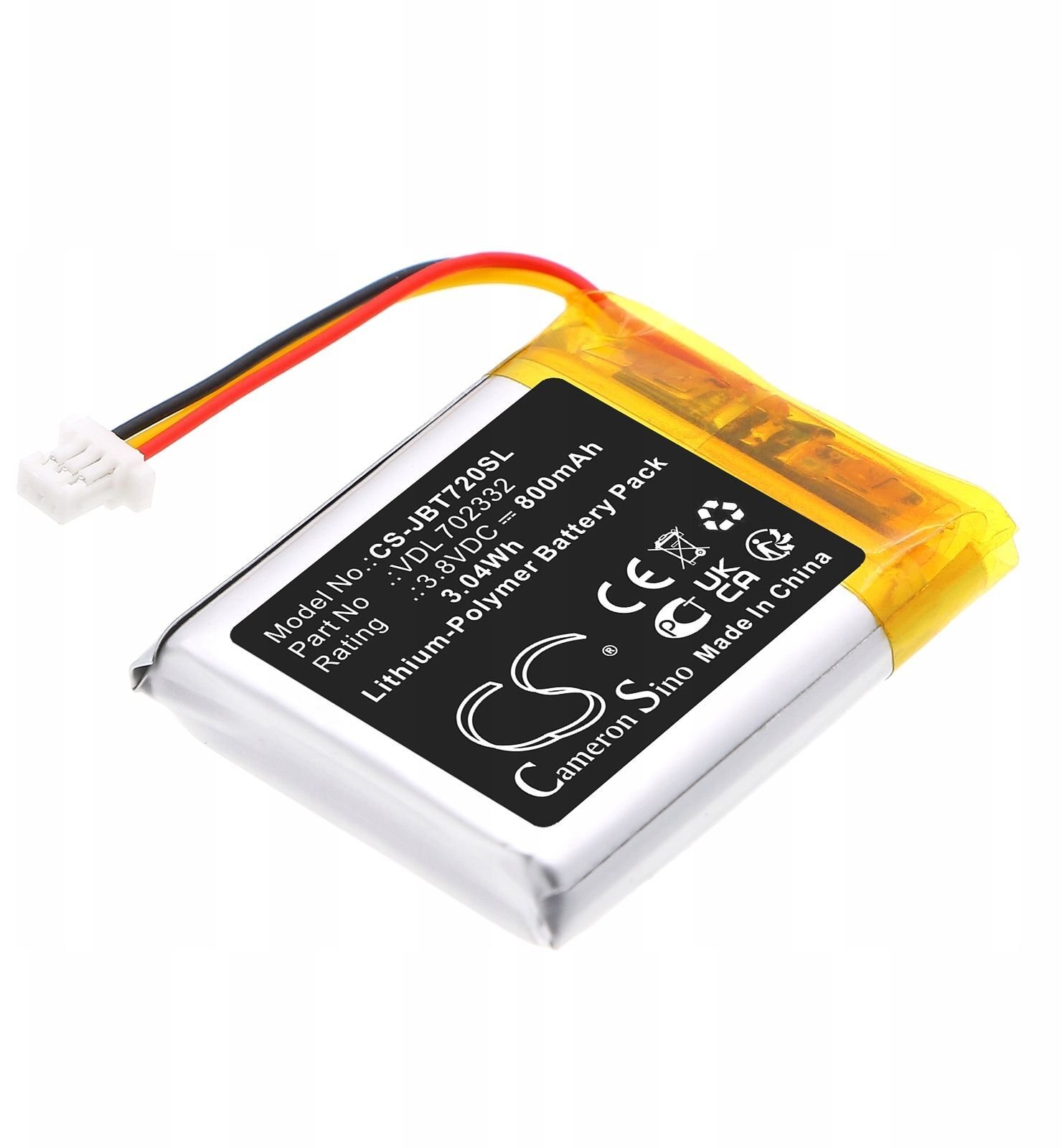 Akumulator Bateria Typu Jbl Vdl 702332 Do Jbl Tune 720 Bt / Tune 760 Bt / Cs-jbt720sl