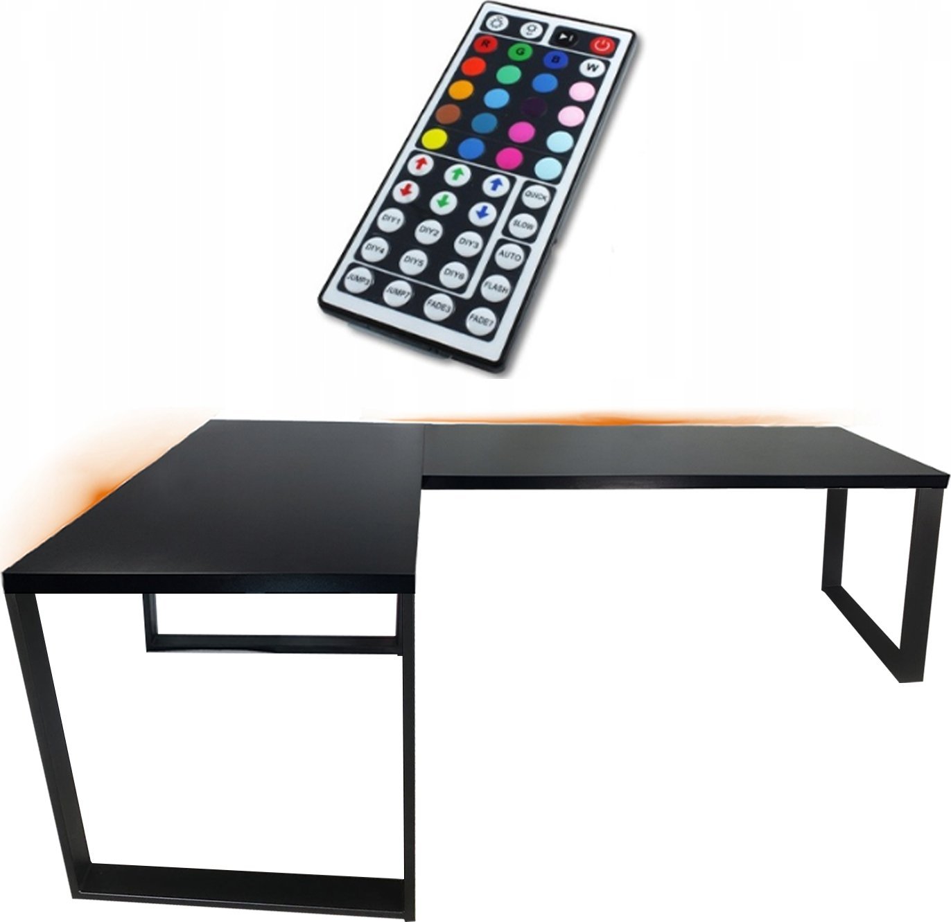 BIURKO GAMINGOWE NARONE LOFTOWE METALOWE STABILNE LED RGB PRODUCENT