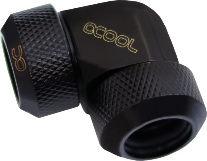 Alphacool Alphacool Eiszapfen 13mm HardTube Anschraubtülle 90 Grad L-Verbinder Acryl- Messingrohre - schwarz