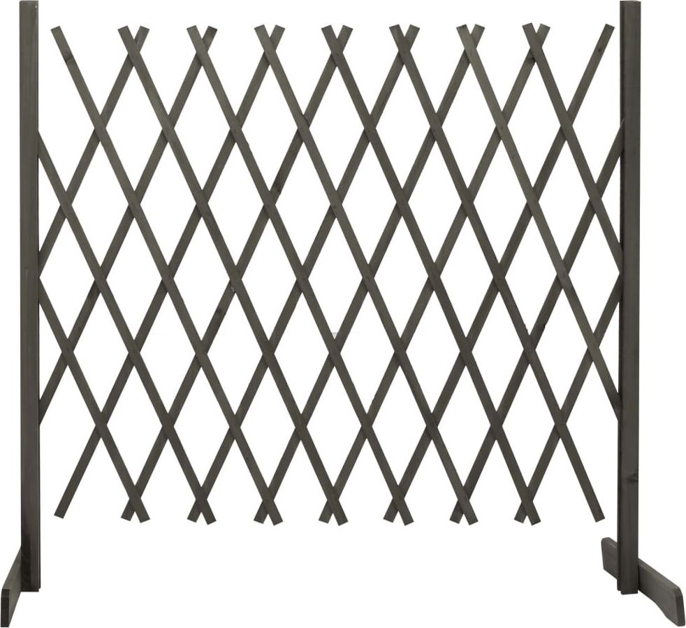 vidaXL VidaXL Ogrodowy płot kratkowy, szary, 180x100 cm, lite drewno jodłowe