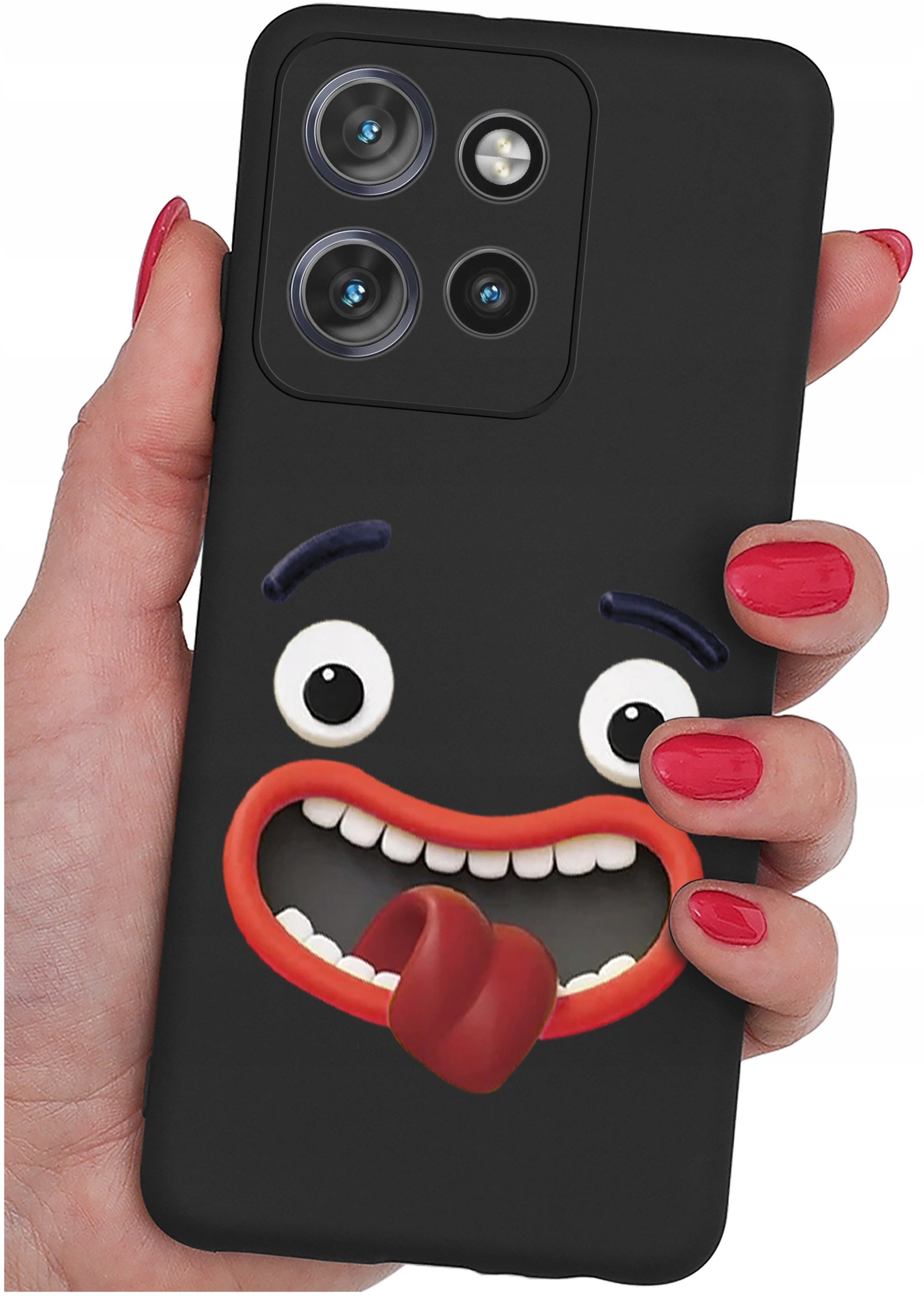 Etui do Motorola Moto EDGE 50 Neo WZORY |SILIKONOWE MATT CASE + SZKŁO 9H