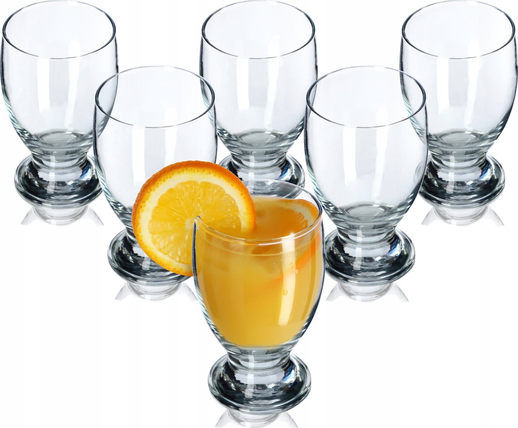 Kadax Zestaw Szklanek Na Nóżce Do Soku Deserów 300ml 6x
