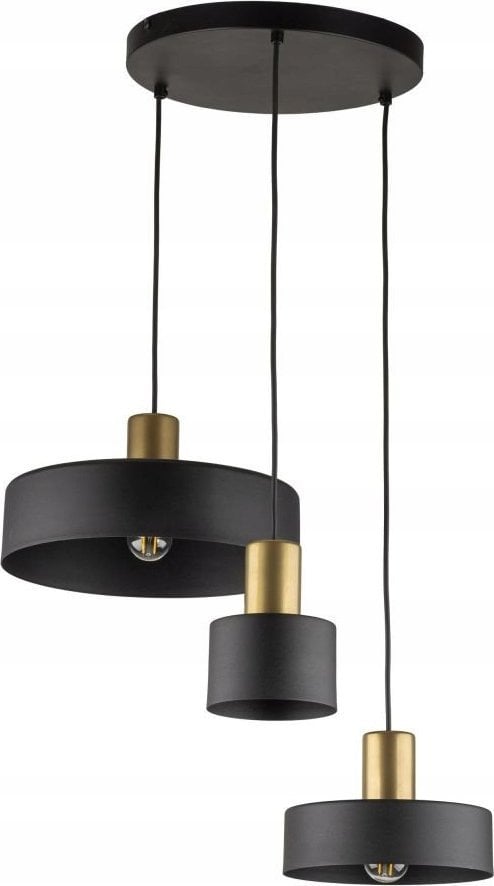 Lampa wisząca TKKRYWULT TK Lighting Alvaro 5729 lampa wisząca zwis 3x15W E27 czarna/złota
