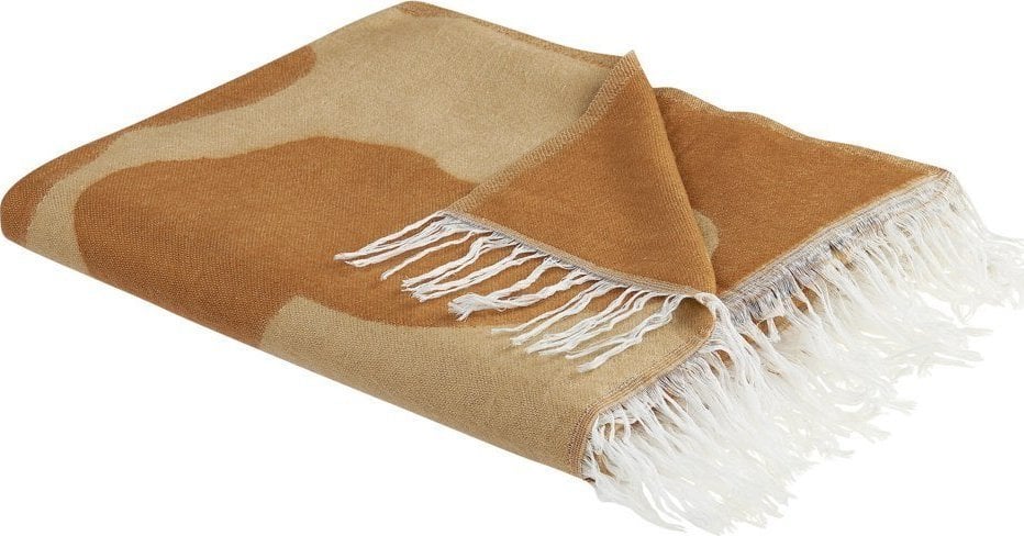 Beliani Koc 130 x 170 cm beżowo-pomarańczowy BANGRE!