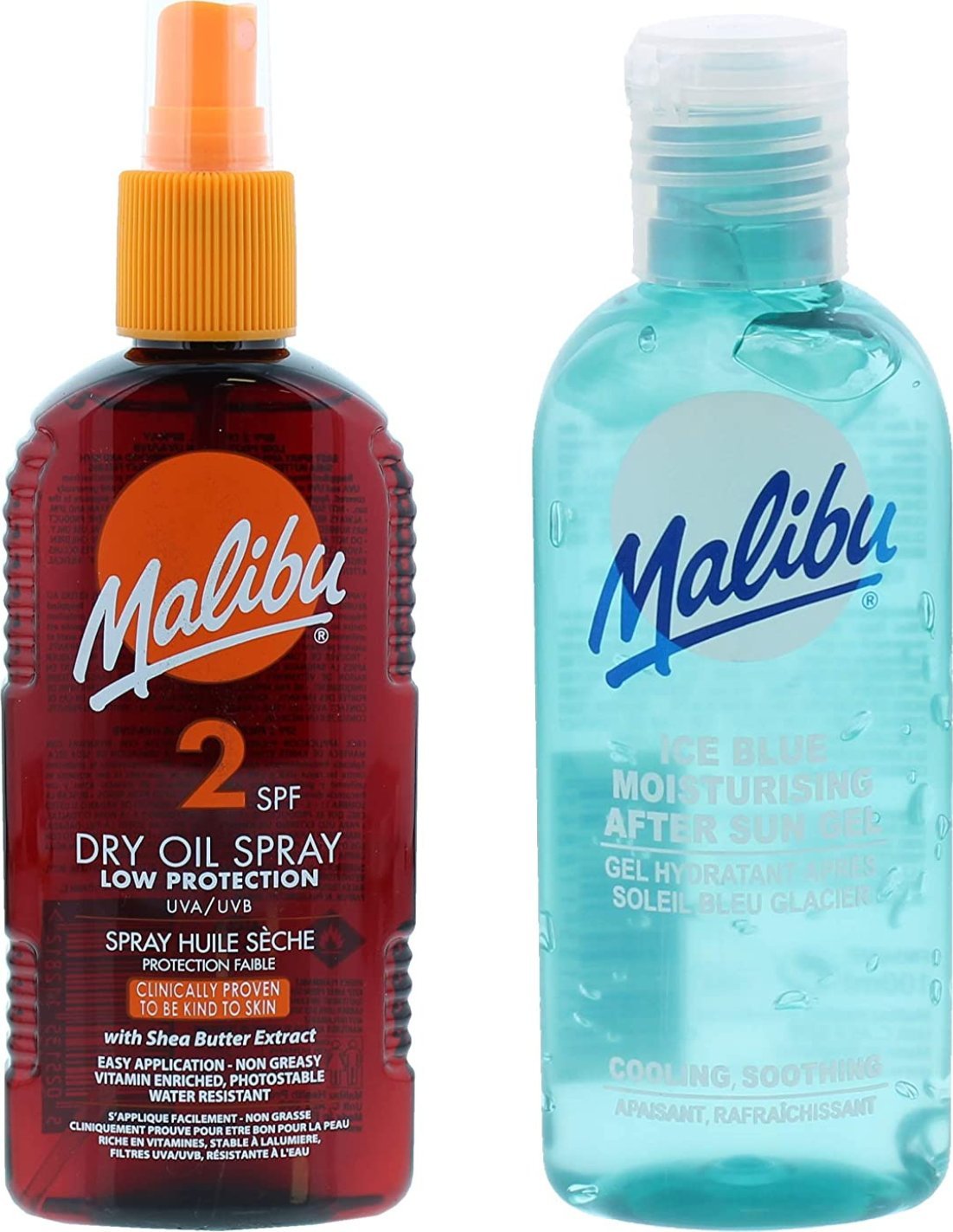 Malibu Malibu SPF2 Olejek Brązujący 200ml + Żel Po Opalaniu 100ml