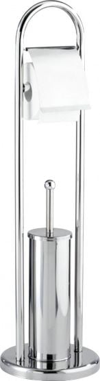 Wenko uchwyt na szczotki i rolki toaletowe Vasto 22 x 81 cm stal nierdzewna srebrna