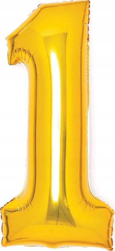 AMSCAN Balon foliowy cyfra 1 złota 35x66cm 9913206