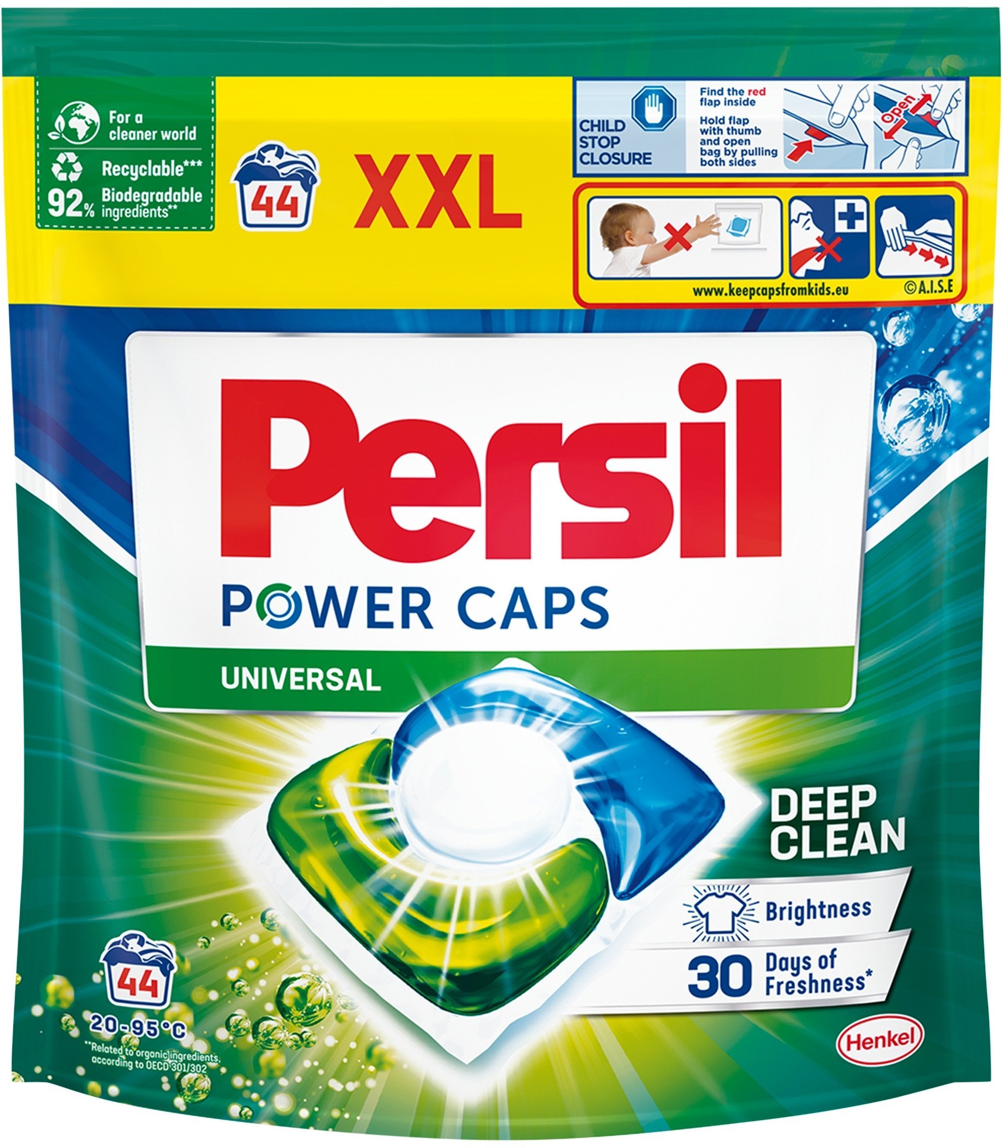 CAPS WASH PERSIL POWER CAPS WHITE 44PCE