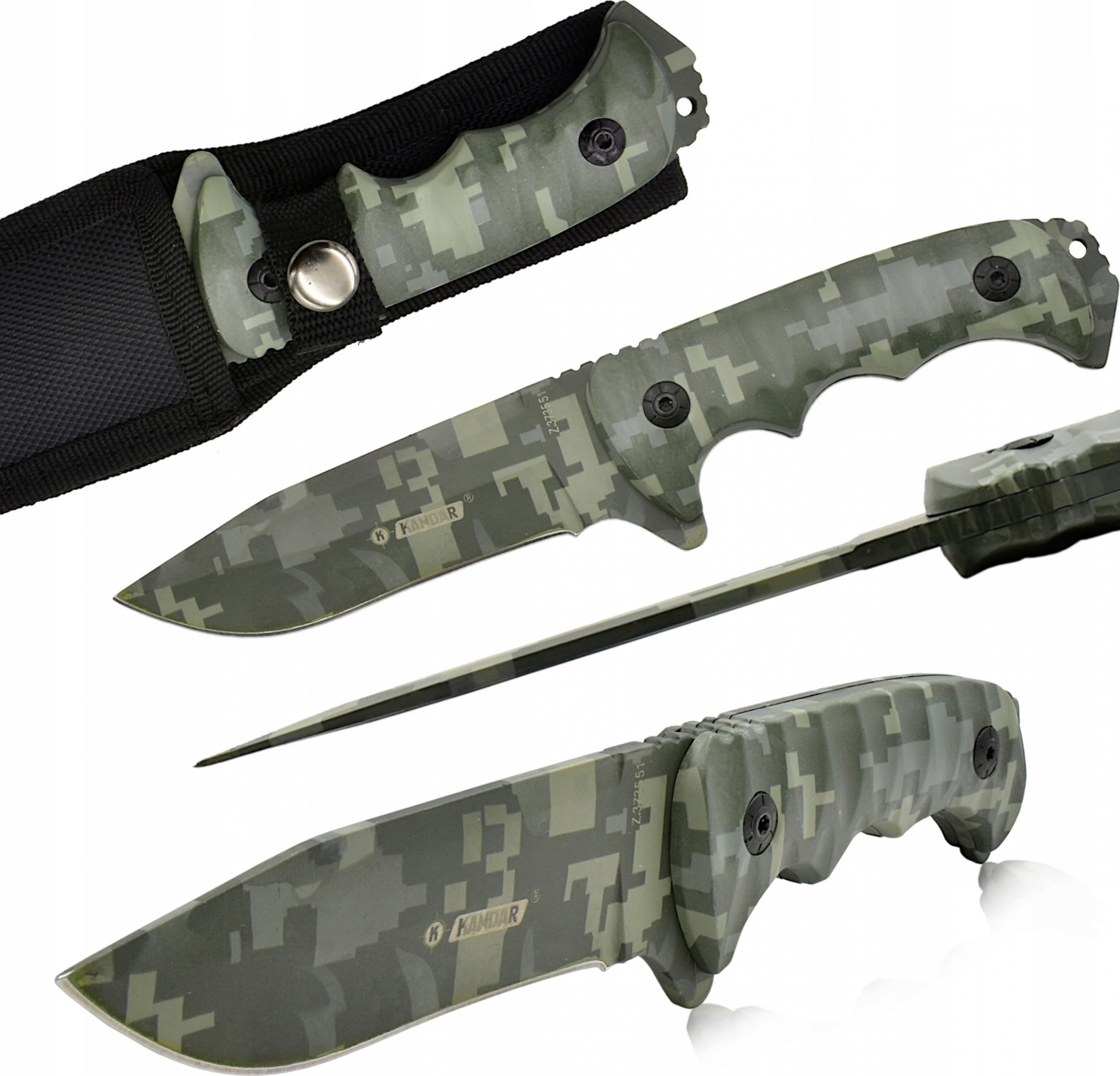 Kandar Nóż Wojskowy Survivalowy Taktyczny + Pochwa