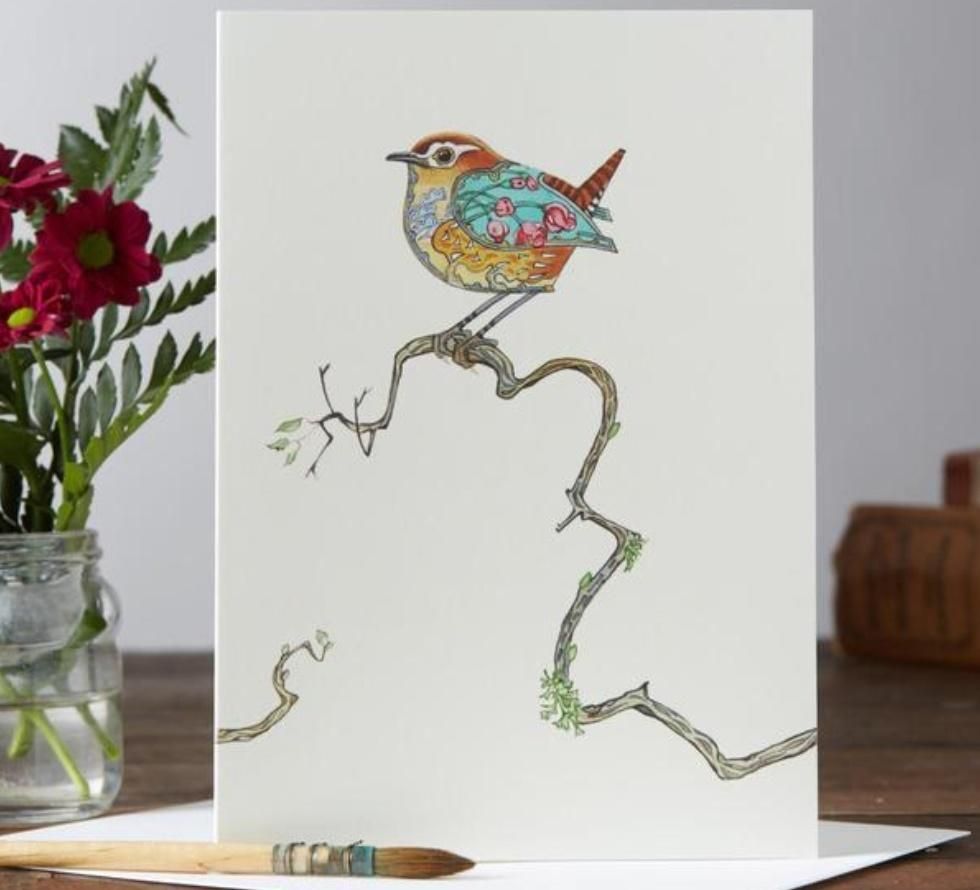 DM Collection Karnet A048 B6 + koperta Ptak strzyżyk