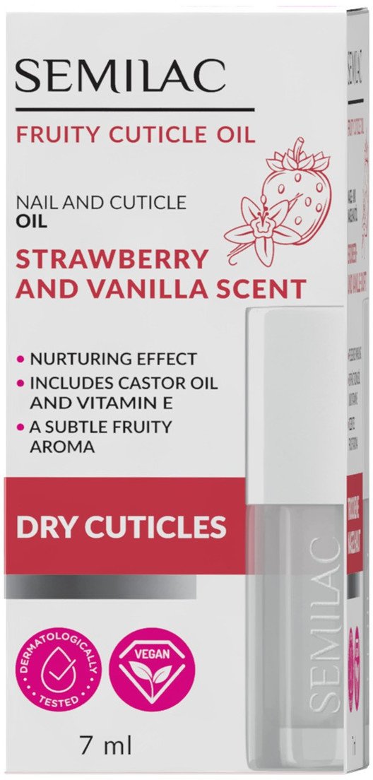 Semilac Nail oil semilac oliwka do skórek i paznokci strawberry vanilla 7ml