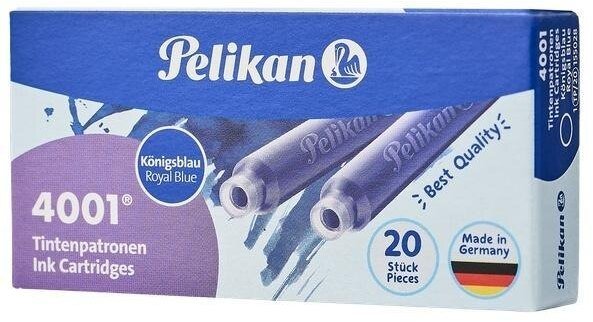 Naboje atramentowe krótkie 20szt niebieski