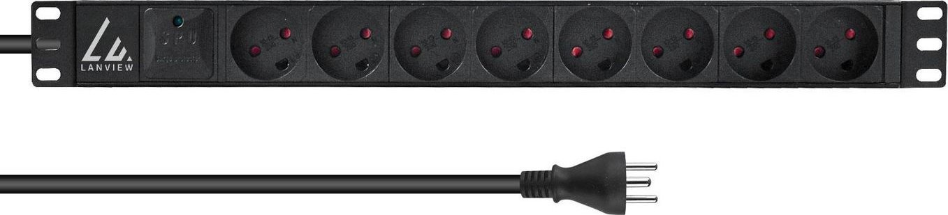 Listwa zasilająca Lanview 19`` rack mount power strip,