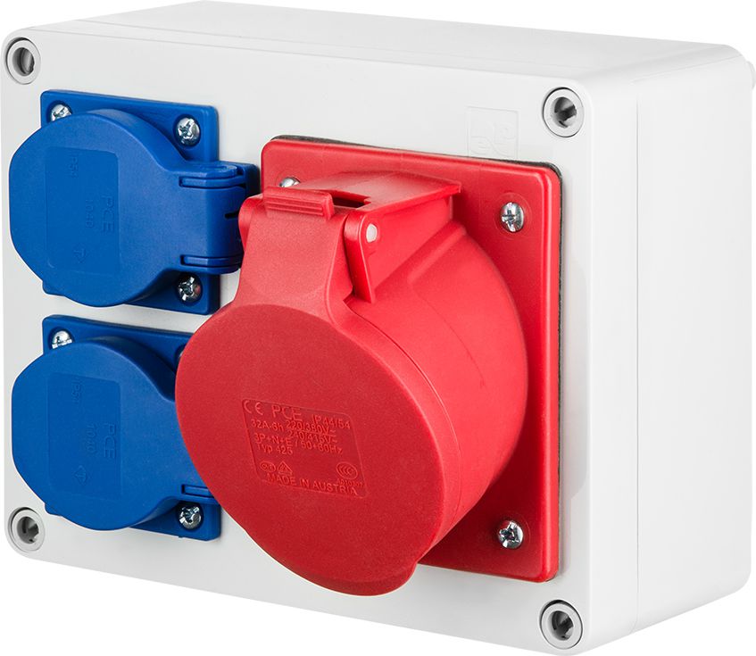 Elektro-Plast Rozdzielnica budowlana RS 2x2P+Z 3P+N+Z/16A n/t bez zabezpieczeń IP44 szara (6203-00)