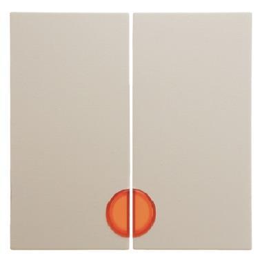 Hager Klawisze z czerwoną soczewką do łączników 2-klawiszowych kremowy połysk (5316278992)