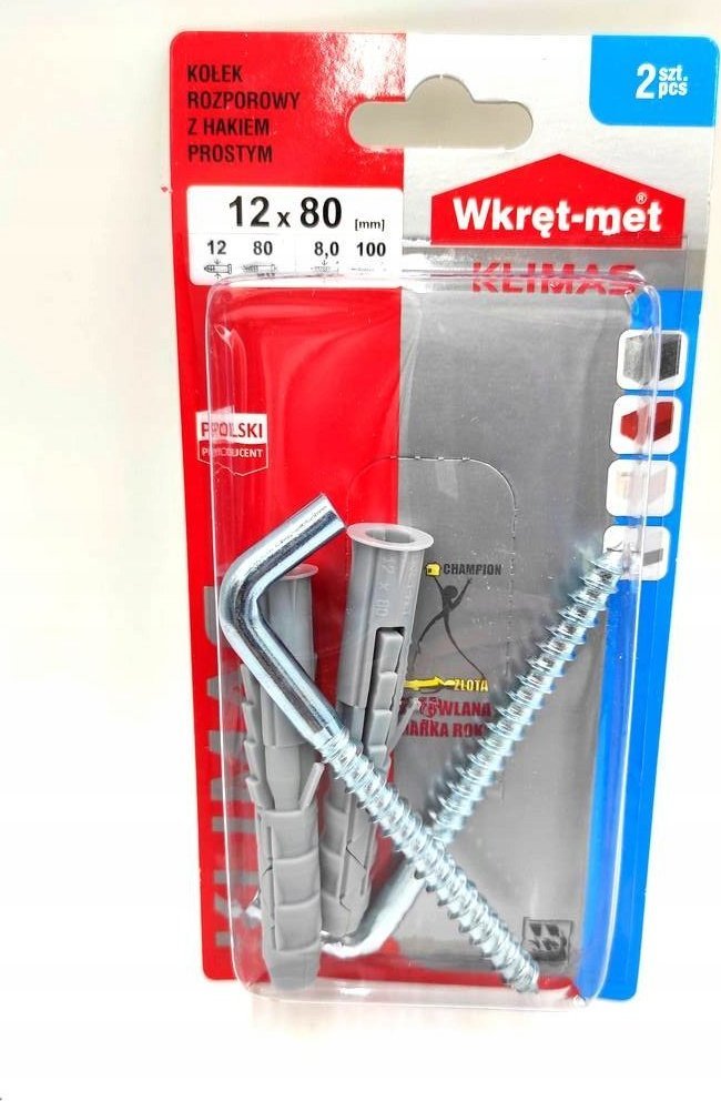 Wkręt-met BLI KOŁ.ROZ.Z HAKIEM PROSTYM 12 DŁ. kod: