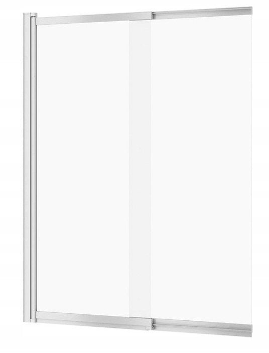 Parawan nawannowy Cersanit S932-141 PARAWAN NAWANNOWY LARGA CHROM DWUSKRZYDŁOWY 140X115 PRZES SZKŁO TRANS // KNC.LARGA-140X115