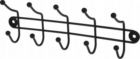 Galicja Wieszak ścienny wiszący na ubrania 30x11cm czarny