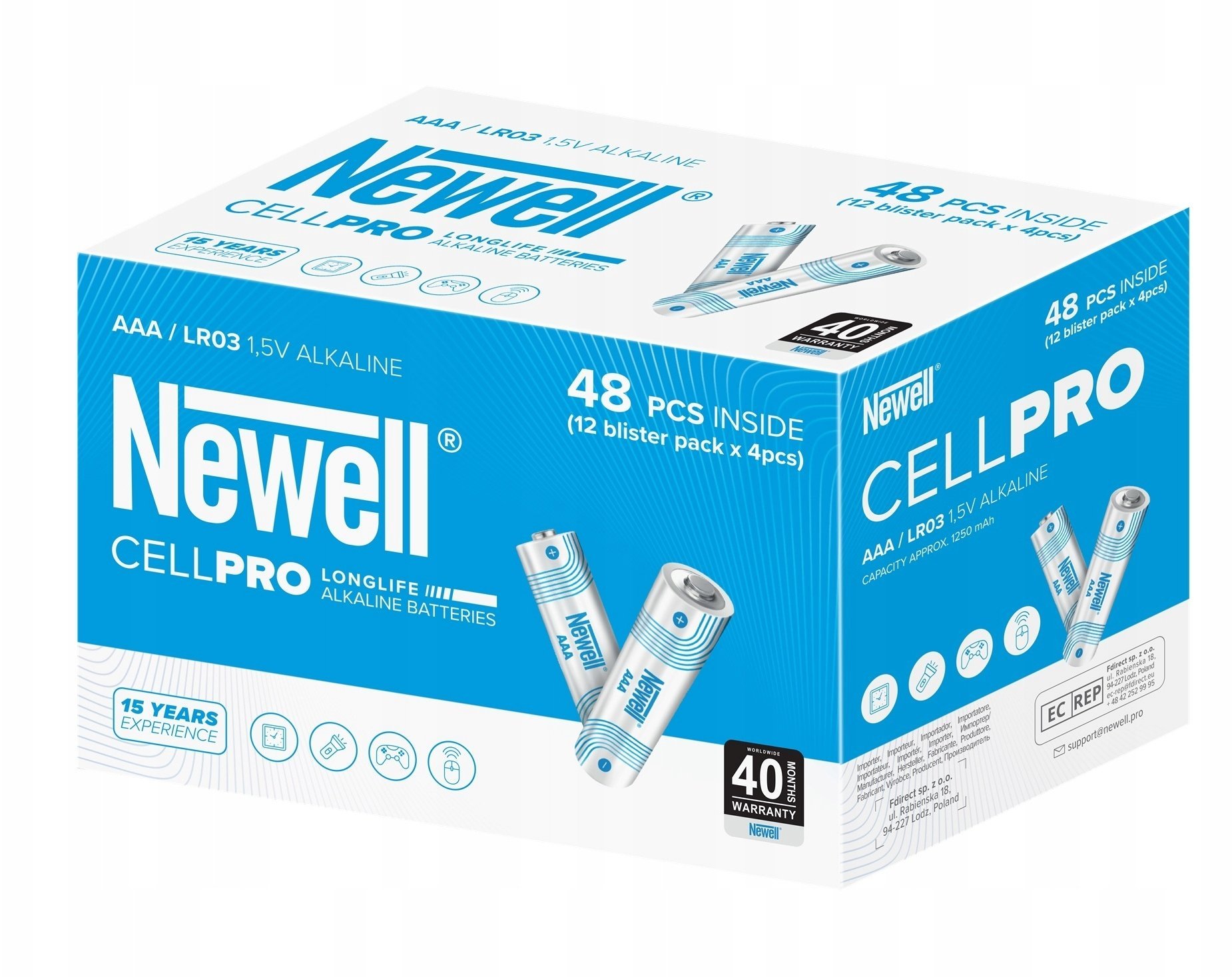 Bateria alkaliczna Newell CellPro AAA 12x4 szt. blister