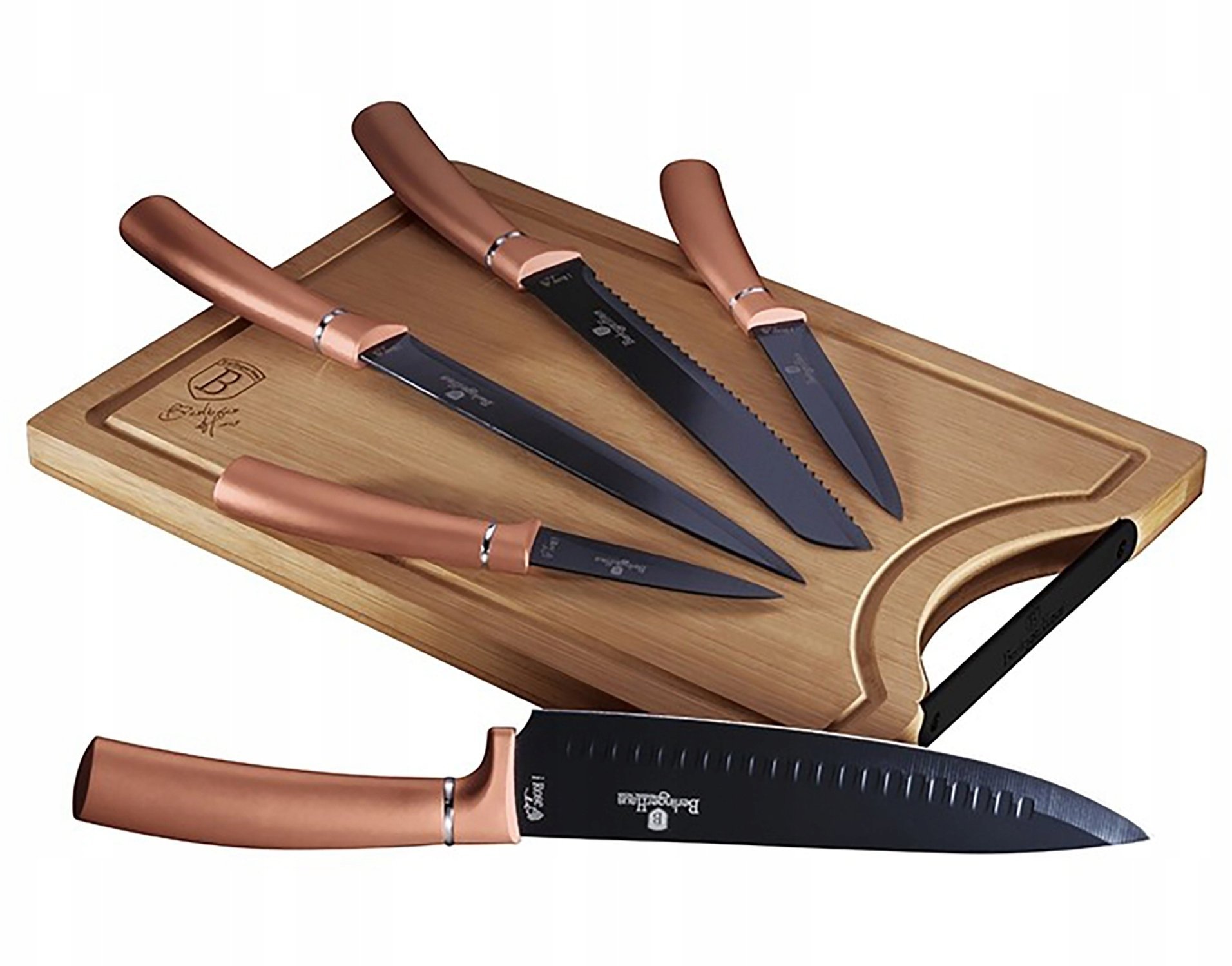 Berlinger Haus Zestaw 5 noży kuchennych z deską BH-2575