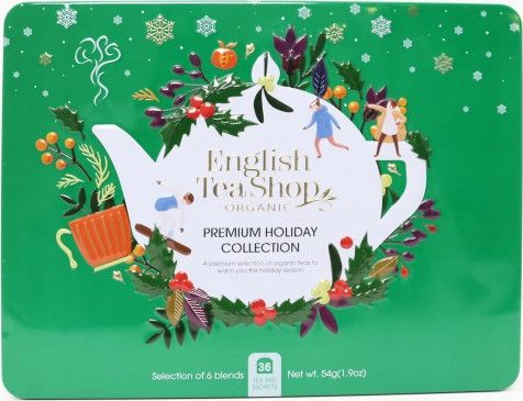 English Tea Shop Zestaw herbatek Premium Holiday Collection w zielonej puszce 36 saszetek