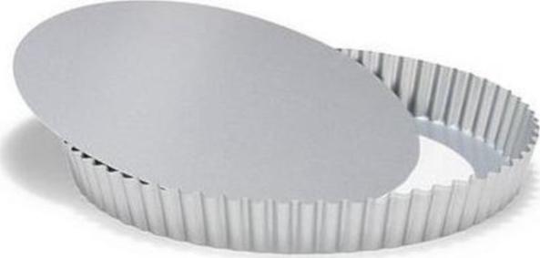 Patisse kształt quiche z luźnym dnem 24 cm stal srebrna