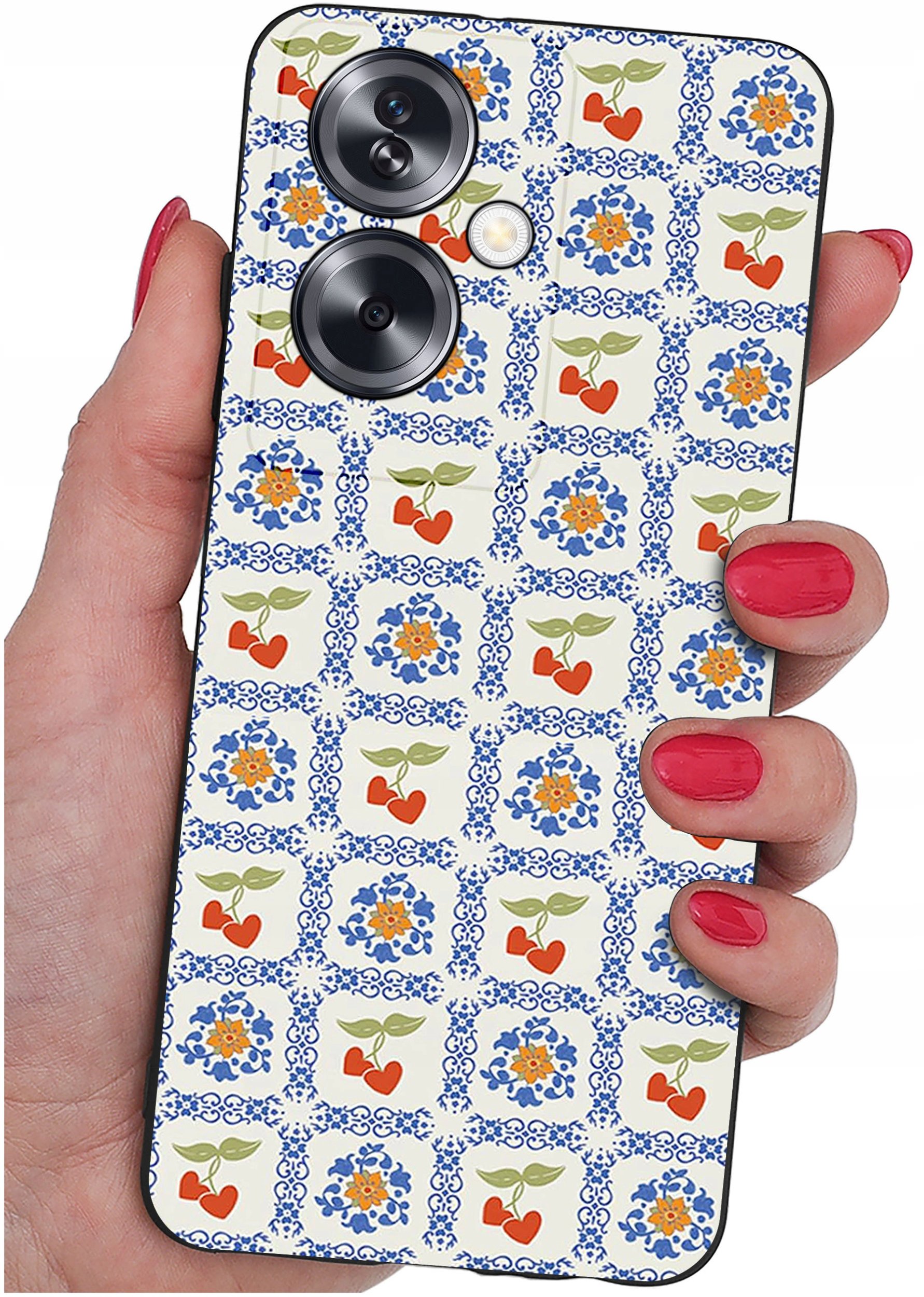 ETUI do Oppo A79 5G WZORY |SILIKONOWE MATT CASE + SZKŁO ochronne 9H