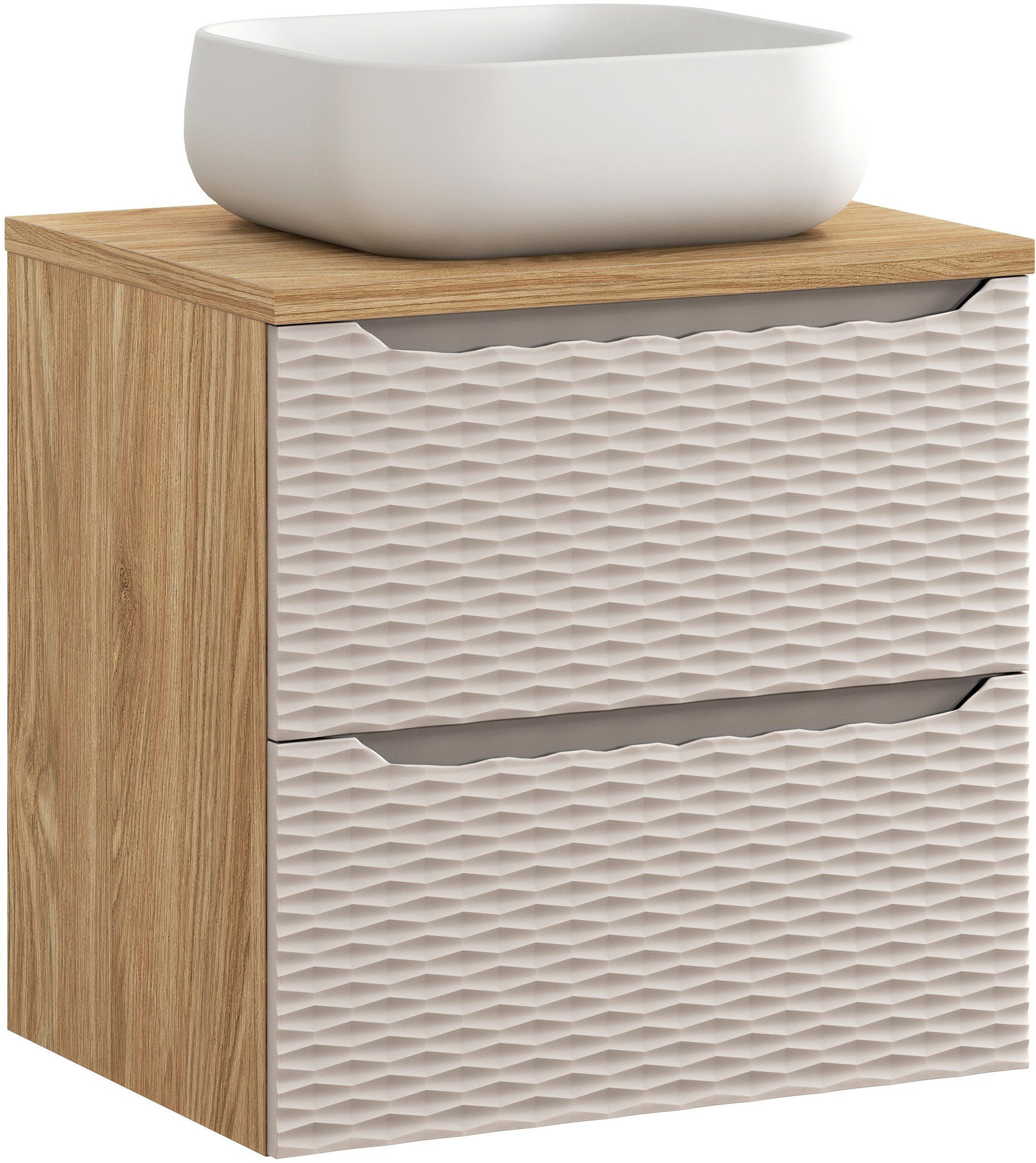 Zestaw meblowy 60cm z blatem i umywalką nablatową Nika